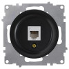 Розетка компьютерная 1-м СП Florence RJ45 кат.5E механизм черн. (1E20701303) 2172816