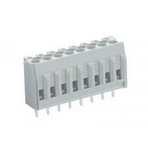 Клемма 8190/6/3, Клемма, горизонтальный подвод кабеля, на плату, шаг: 10 мм, 2 полюса, фиксация провода винтовая, исполнение: с маркировкой, 250V, 16A, цвет: серый