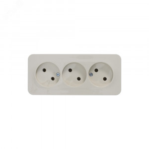 Розетка 3-м ОП Blanca 16А IP20 250В без заземл. без защ. шторок с изолир. пластиной беж. SE BLNRA000317