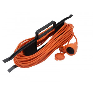 Удлинитель-шнур на рамке 1х20м без заземл. 6А IP44 2х0.75 с защ. крышкой TKE-SR20-075