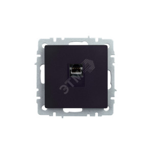 Розетка компьютерная СП RJ45 кат.5E BRITE РК10-БрЧ черн. BR-K10-1-K02