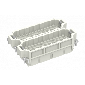 Вилочная контактная вставка SEE-092-MC, Вилочная контактная вставка, обжимная фиксация, 92 полюса + PE, типоразмер 48B, 500V, 16A, (обжимные контакты поставляются отдельно)