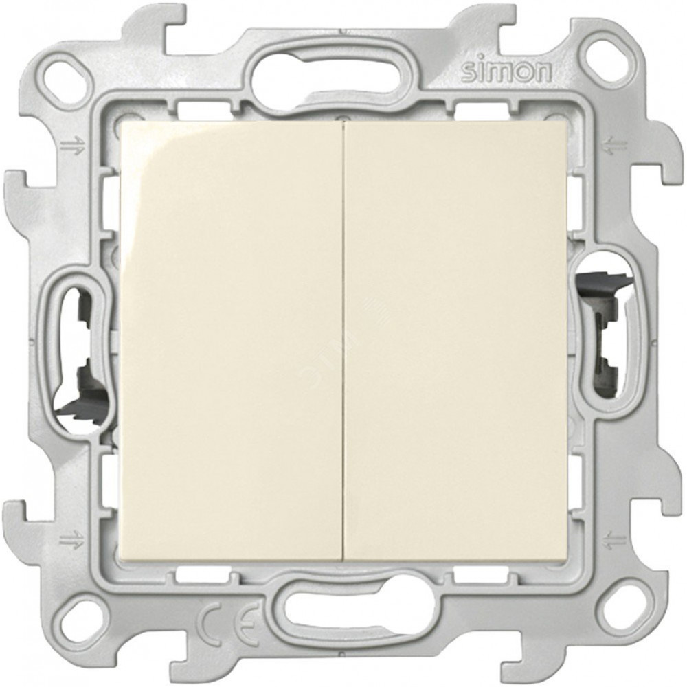 Изображение товара Выключатель 2-кл. 1п 2мод. СП 24 10А IP20 Push&Go механизм кость