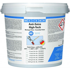 wcn26100180, 10000199 WEICON Anti-Seize High-Tech Монтажная паста (1,8 кг) антикоррозионное средство, не содержащее металл