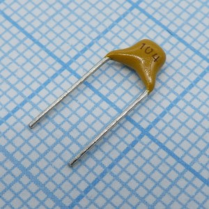 TS170R2A104K8BBB0R, Конденсатор керамический многослойный 0.1мкФ 100В X7R ±10% радиальный 5.08мм 125°C россыпь