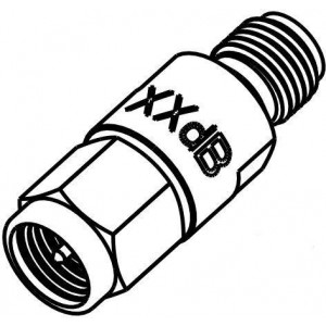 ATS-1M1F-02DB2W, Аттенюаторы - межкомпонентные соединения SMA Jack to SMAPlug Attenuator, 2 dB, 2W