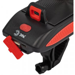 Фонарь светодиодный аккумуляторный VA-802 5Вт велосипедный powerbank сигнал держатель для телефона 3 режима Li 2400мАч IP20 Б0058230
