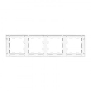 4 - местная рамка, белая, пластик Эпика EKF UP1-FPW-04