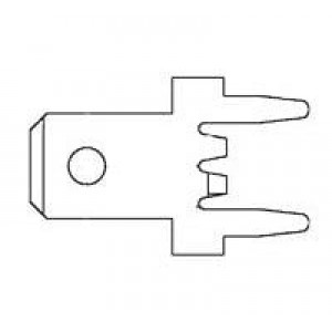 63823-1 (Cut Strip), Клеммы STR PCB .187X.020 Cut Strip of 100