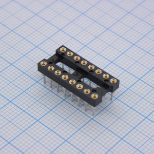 2-1571552-4, Панель DIP 16 контактов шаг 2.54мм монтаж в отверстие коробка/туба