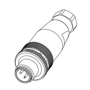 2-2271110-1, Цилиндрические метрические разъемы M12 MALE A CODE 3P PG7 (AU)