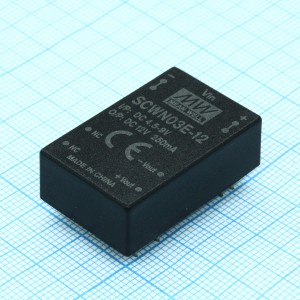 SCWN03E-12, Преобразователь DC/DC 3Вт вход 4,5-9В выход +12В 250мА