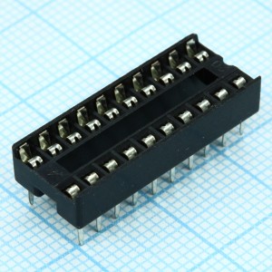 DS1009-20AT1NX-0A2, DIP-панель под микросхему 20pin, шаг 2.54мм, ширина 7.62мм
