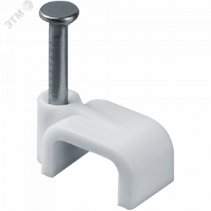 Скоба 4мм плоская пластиковая (50шт) 17273