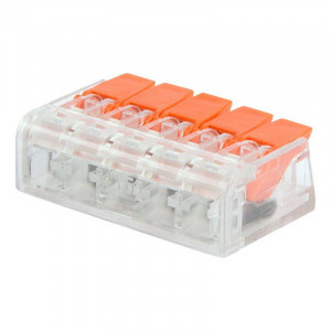 Клемма универсальная компактная 221-415 5-прoводная до 4.0кв.мм (уп.5шт) 07-5210