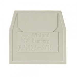 Крышка боковая APM 2,5 - 4/15, Крышка боковая, для клемм WKM 2,5… / WKM 4..., цвет: серый