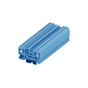 Проходная клемма 225924, Проходная клемма, тип фиксации провода: пружинный, номинальное сечение: 2,5 мм кв., 24A, 800V, ширина: 5 мм, цвет: синий, тип монтажа: DIN35