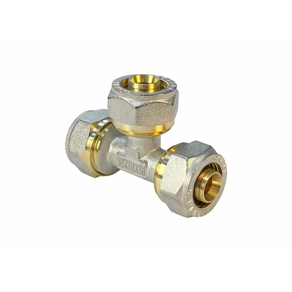 Изображение товара Тройник обжимной 16 (140/10) VALFEX VF.331.N.161616 для труб