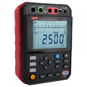 UT512E, Измеритель сопротивления изоляции 2.5ТОм до 2500В,  память на 999 значений, CAT IV 600 В