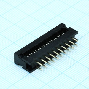 DS1018-202BX, FDC разъем для шлейфа на плату 20pin(2x10), шаг 2.54мм