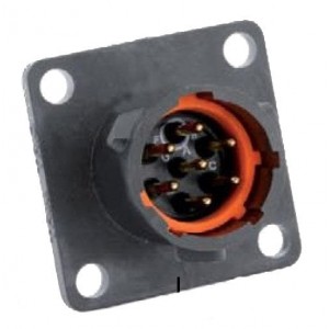 UTS010E7P, Стандартный цилиндрический соединитель 7P Pin Receptacle Square Flange Sz 10E
