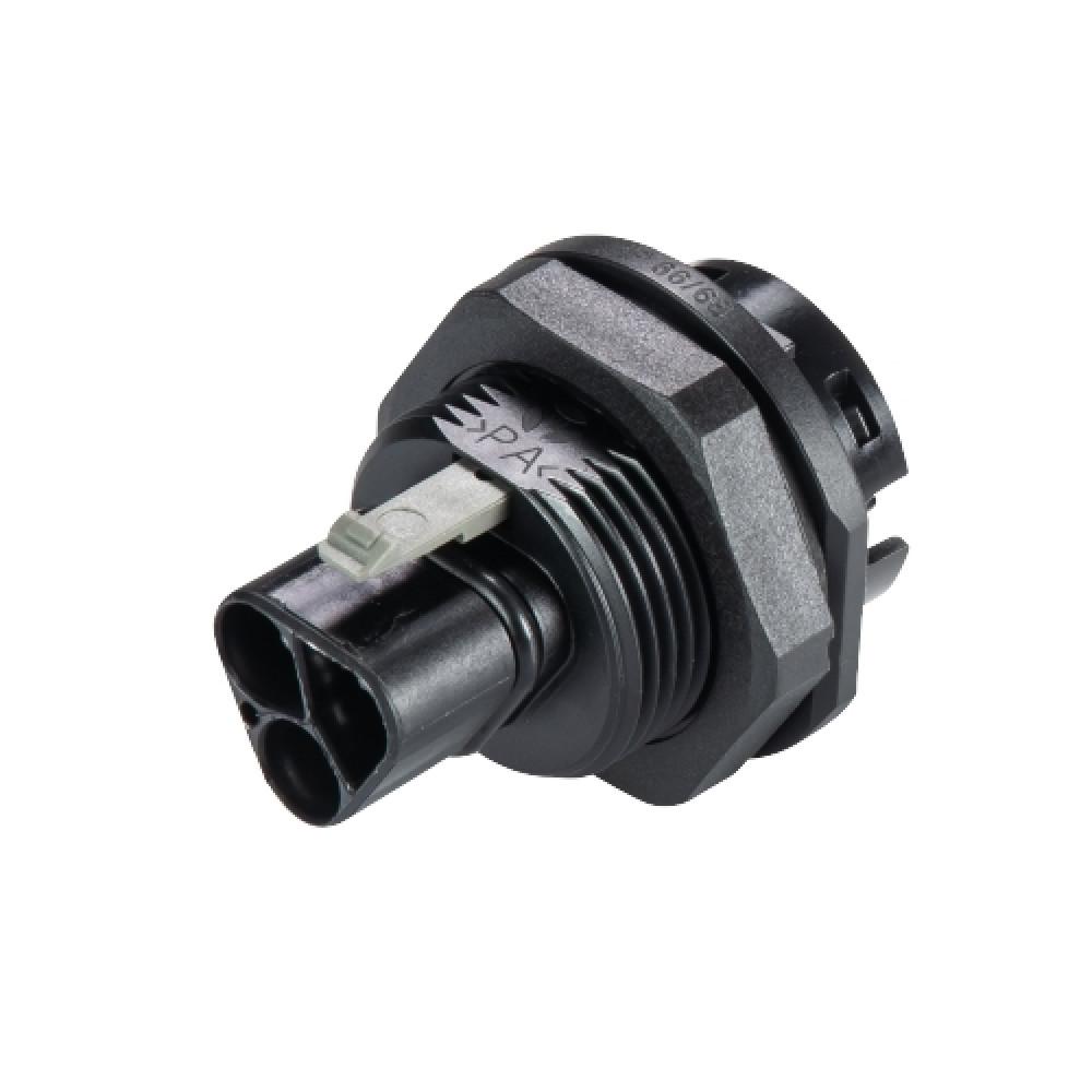 Изображение товара Разъем RST20i3 96.032.1053.1 в панель IP68 3 полюса пружинная фиксация черный