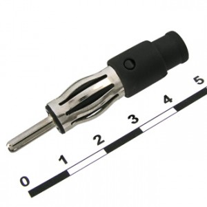 8-0023, Штекер автоантенны на кабель, с пластиковым кожухом