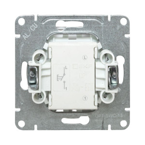 Механизм выключателя, одноклавишный, кнопочный, шампань Эпика EKF UP1-SWC-13