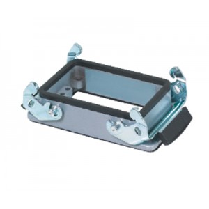 Открытое основание разъема 73.320.3228.0, Основание разъема на панель, открытое, типоразмер 32A, с уплотнителем, с двумя защелками, без защитной крышки, материал корпуса: алюминиевый сплав