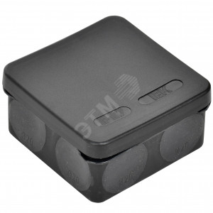 Коробка расп. КМ42435 о/п 80х80х40мм IP67 8 вв. черная UKO21-080-080-040-K02-66