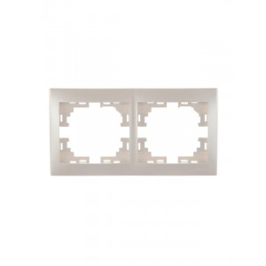 Рамка 2-м Mira горизонт. жемчуж./бел. перламутр. 701-3000-147