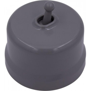 Выключатель проходной 1-кл. (тумблерный) пластик титан B1-231-26