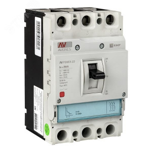 Выключатель автоматический 3п 250А 35кА AV POWER-2/3 TR AVERES mccb-23-250-TR-av