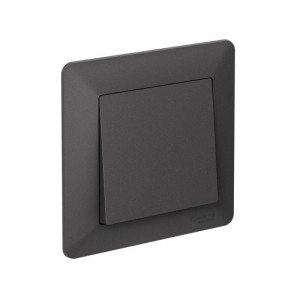 ATLASDESIGN AIR 1-постовая РАМКА, БАЗАЛЬТ/дымчатый черный ATN221401