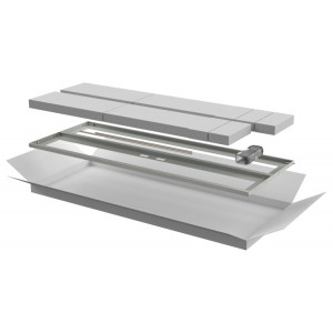 Дверь перфор. двустворч. для шкафа LINEA N 28U 600мм сер LN35-28U6X-D2P