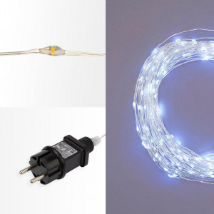 Гирлянда светодиодная "Роса" 20м 200LED бел. 3.6Вт IP44 с трансф. 303-205