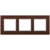 14-5303-10 Рамка на 3 поста, дерево, Elegance, венге+алюм (5/25/900) Б0034581