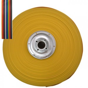 RCA-16 COLOR, Плоский кабель шлейф 16pin, шаг 1.27мм, бухта 30,5 м. цветной