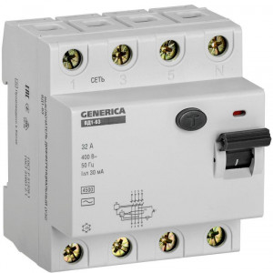Выключатель дифференциального тока (УЗО) 4п 32А 30мА тип AC ВД1-63 MDV15-4-032-030