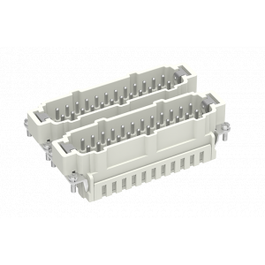 Вилочная контактная вставка SE-048-MS, Вилочная контактная вставка, пружинная фиксация, 48 полюсов + PE, типоразмер 48B, 500V, 16A, (обжимные контакты поставляются отдельно)