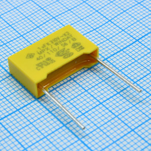 SMXVG104KD1XXAB1515, Пленочный конденсатор X2, 310VAC, 0.1мкФ ±10%, размер 18х5х11мм, Р=15 мм, 110°C