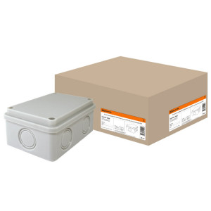 Распаячная коробка ОП 120х80х50мм, крышка, IP55, 6 вх., без гермовводов SQ1401-0805