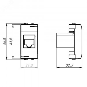 Розетка телефонная СП 1мод. Brava RJ12 бел. 76120B