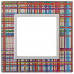 14-5101-00 Рамка на 1 пост, стекло, Elegance, прозрачный+бел (10/50/1800) Б0034469