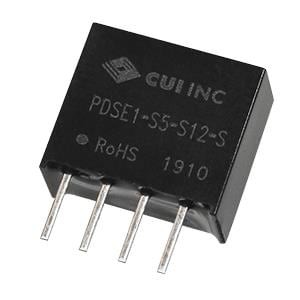 PDSE1-S5-S15-S, Преобразователи постоянного тока в постоянный с изоляцией dc-dc isolated, 1 W, 4.5 5.5 Vdc input, 15 Vdc, 0.067 A, single unregulated output, SIP