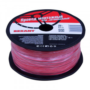 Провод ПГВА 1х0,50мм2, красный, бухта 100м