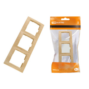 Рамка 3-х постовая горизонтальная "ЭКО" (сосна) "Таймыр" SQ1814-0228