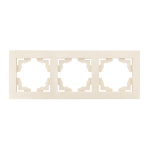 Валенсия Рамка 3-местная кремовая EWM-G-303-20