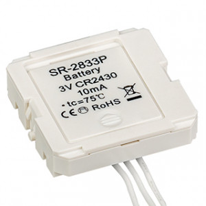 Конвертер SR-2833P (3V, DIM) 018300, Конвертер с радиомодулем встраивается в подрозетник и подкл-ся к двойной клавишной кнопке (контакты без фиксации). В качестве двойной кнопки обычно использ-ся клавишный перекл-ль для рольставней (краткое нажатие - вкл/выкл, длинное нажатие - диммирование)