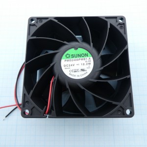 PMD2409PMB1-A(2).GN, Вентилятор 24В 92x38 B 4900 об/мин, 204.2м3/час, 57.6дБ, подшипник качения